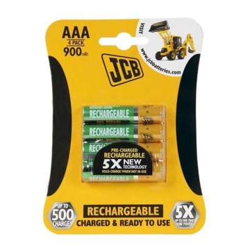 4 kpl Uudelleenladattava akku AAA NiMH/900mAh/1,2V