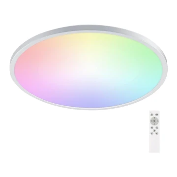 Aigostar - Himmennettävä LED-RGB-kattovalaisin LED/24W/230V 3000-6500K halkaisija 42 cm + kauko-ohjaus