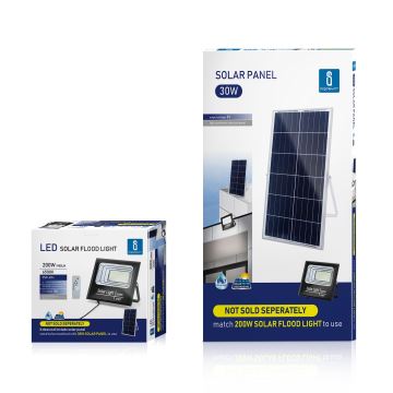 Aigostar - LED Himmennettävä aurinko valonheitin LED/200W/3,2V IP67 + kauko-ohjaus