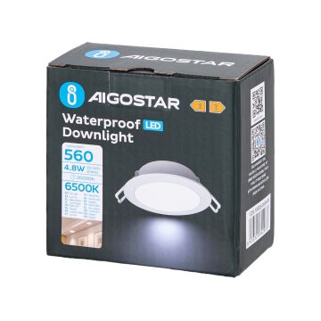 Aigostar - LED Kylpyhuoneen upotettava valo LED/4,8W/230V 6500K valkoinen IP65