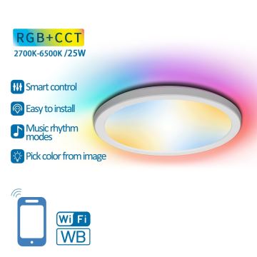 Aigostar - LED RGB+CCT Kattovalo LED/25W/230V 2700-6500K Wi-Fi