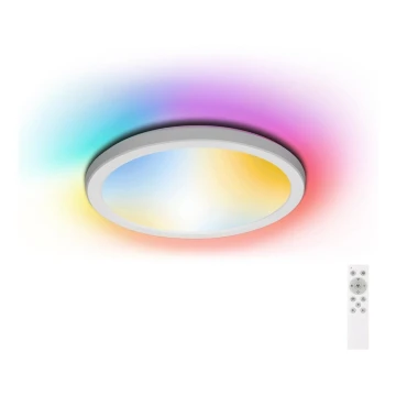 Aigostar - LED RGB Himmennettävä kylpyhuoneen kattovalaisin LED/18W/230V 3000-6500K halkaisija 30 cm IP44 + kauko-ohjaus