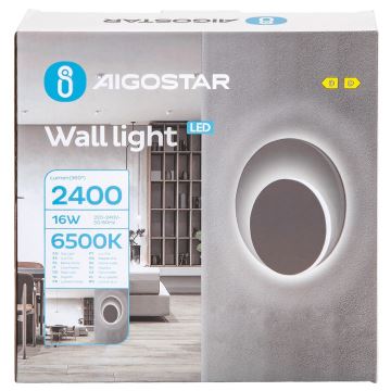 Aigostar - LED-seinävalaisin LED/16W/230V 6500K valkoinen