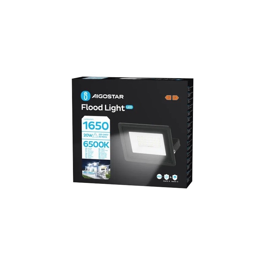 Aigostar - LED-valonheitin LED/20W/230V 6500K IP65