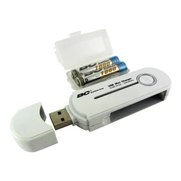 Akkulaturi BC-20 2xAAA/USB 5V