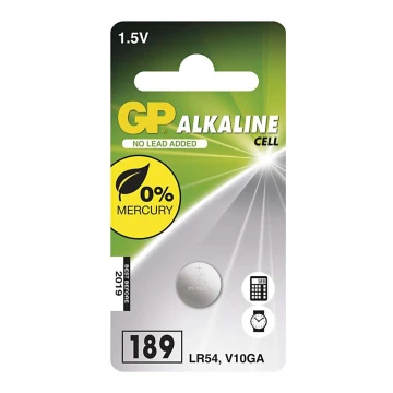 Alkalinappiparisto LR54 GP ALKALINE 1,5V/44 mAh