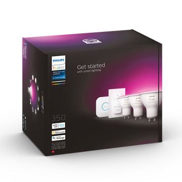 Aloituspaketti Philips Hue WHITE AND COLOR AMBIANCE 3xGU10/4,3W 2000-6500K + liitäntälaite