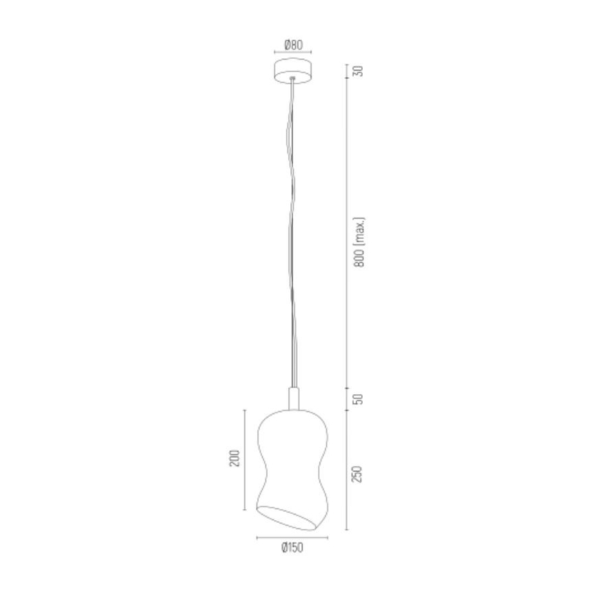 Argon 4742 - Kattokruunu johdossa DEPORTIVO 1xE27/15W/230V