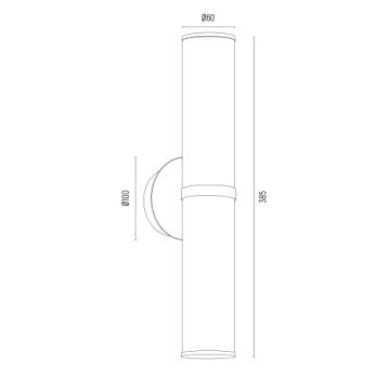 Argon 7203 - Seinävalaisin HAMPTON 2xE14/7W/230V kulta