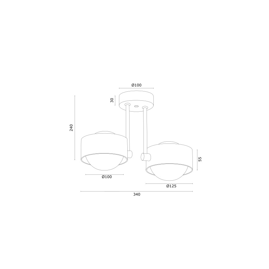 Argon 7215 - Kylpyhuoneen riipuskattokruunu MASSIMO PLUS 2xG9/6W/230V IP44 kulta