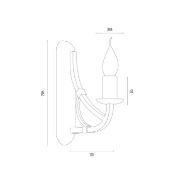 Argon 8355 - Seinävalaisin LORENZO 1xE14/7W/230V