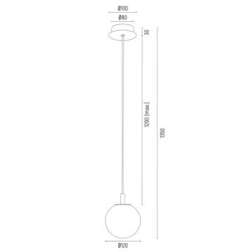 Argon 8452 - Kattokruunu johdossa ALMIROS 1xE14/7W/230V halkaisija 12 cm alabasteri ruskea/kulta