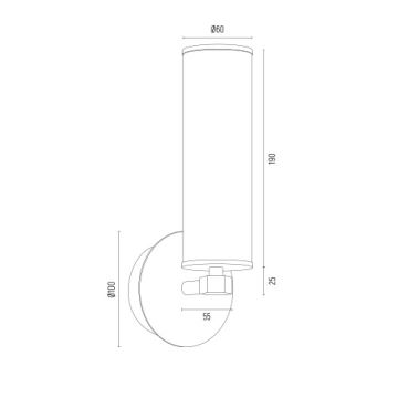 Argon 8497 - Seinävalaisin HAMPTON 1xE14/7W/230V kulta