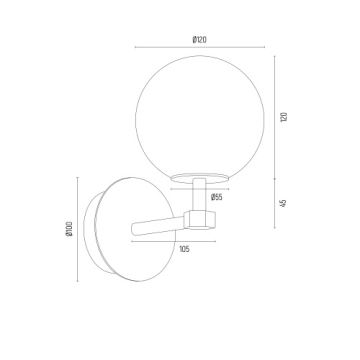 Argon 8502 - Seinävalaisin PALOMA 1xE14/7W/230V kulta/valkoinen