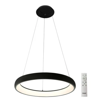 Azzardo AZ5060 - Himmennettävä LED-kattokruunu johdossa ANTONIO LED/32W/230V musta + kauko-ohjaus