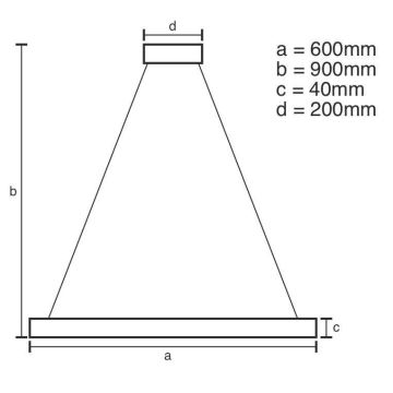 Brilagi - Himmennettävä LED-kattokruunu johdossa CIRCLE LED/42W/230V 3000-6500K + kauko-ohjaus