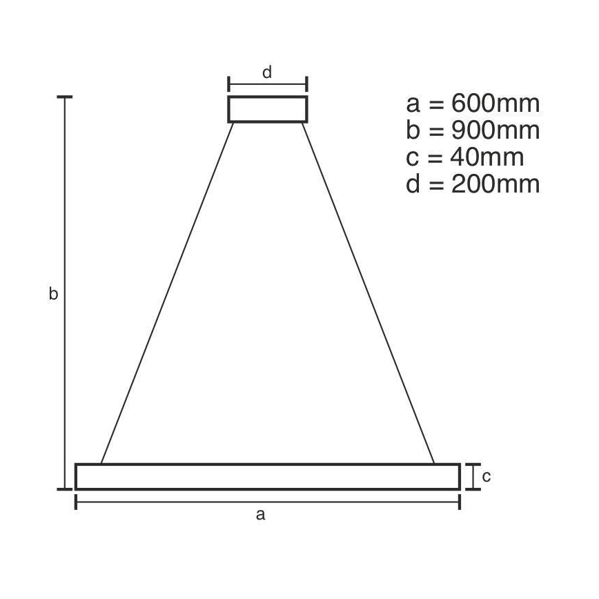 Brilagi - Himmennettävä LED-kattokruunu johdossa CIRCLE LED/42W/230V 3000-6500K + kauko-ohjaus