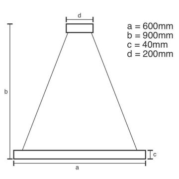 Brilagi - Himmennettävä LED-kattokruunu johdossa CIRCLE LED/42W/230V 3000-6500K + kauko-ohjaus