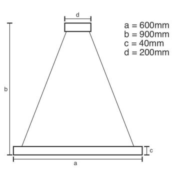 Brilagi - Himmennettävä LED-kattokruunu johdossa CIRCLE LED/42W/230V 3000-6500K ruskea + kauko-ohjaus