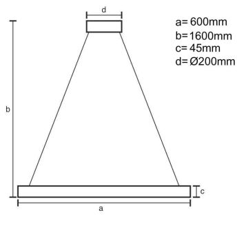 Brilagi - Himmennettävä LED-kattokruunu johdossa CIRCLE LED/85W/230V 3000-6500K musta + kauko-ohjaus