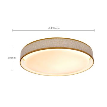 Brilagi - Himmennettävä LED-kattovalaisin KIANIA LED/48W/230V 3000-6500K halkaisija 43 cm + kauko-ohjaus