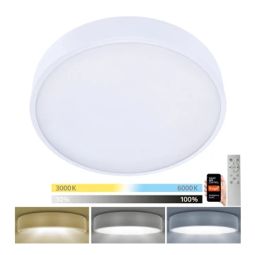 Brilagi - Himmennettävä LED-kattovalaisin POOL SMART LED/48W/230V 40 cm 3000-6000K Wi-Fi Tuya + kauko-ohjaus valkoinen