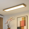 Brilagi - himmennettävä LED-kattovalaisin SLIMFRAME WOOD LED/58W/230V 124x34 cm 3000-6000K ruskea + kaukosäädin