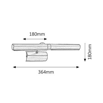 Brilagi - kuvavalo DANAE 2xE14/40W/230V mattakromi