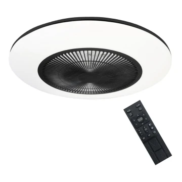 Brilagi - LED Himmennettävä valo tuulettimella AURA LED/38W/230V 3000-6000K musta + kaukosäädin