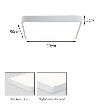 Brilagi - LED-kattovalaisin POOL LED/48W/230V 3000/4500/6000K 50x50 cm valkoinen