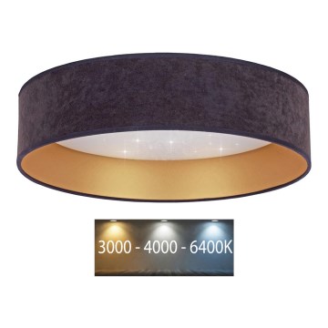 Brilagi - LED Kattovalaisin VELVET STAR LED/36W/230V d. 55 cm 3000K/4000K/6400K harmaa/kulta