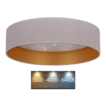 Brilagi - LED Kattovalaisin VELVET STAR LED/36W/230V d. 55 cm 3000K/4000K/6400K kerma/kulta