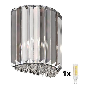 Brilagi - LED Kristalliseinävalaisin GLAMOUR 1xG9/42W/230V