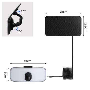 Brilagi - LED-seinäaurinkovalaisin anturilla ROOF LED/13W/5V IP65