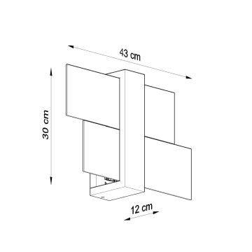 Brilagi -  LED-seinävalaisin HERA 1xE27/7,5W/230V wenge