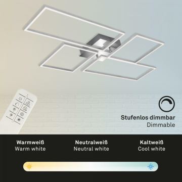 Brilo 3170-018 - LED-himmennyskattokruunu FRAME LED/51W/230V 2700-5000K + kauko-ohjaus