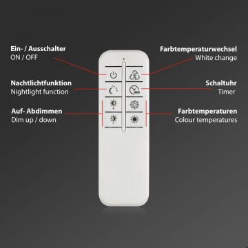 Brilo 3170-018 - LED-himmennyskattokruunu FRAME LED/51W/230V 2700-5000K + kauko-ohjaus