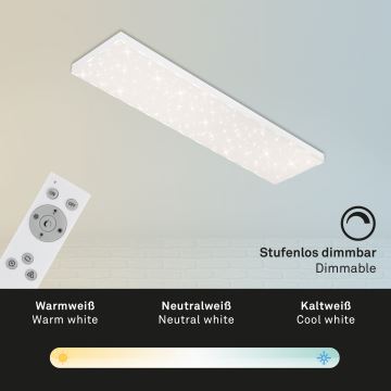 Brilo - Himmennettävä LED-kattovalaisin STARRY SKY LED/24W/230V 3000-6500K + kauko-ohjaus