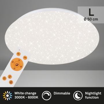 Brilo - Himmennettävä LED-kattovalaisin STARRY SKY LED/40W/230V 3000-6000K + kauko-ohjaus