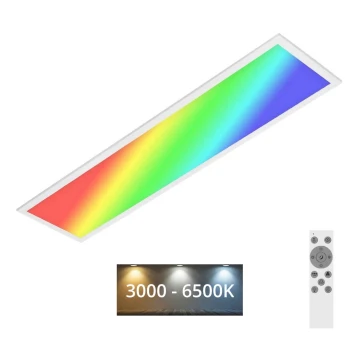 Brilo - RGBW Himmennettävä kattovalaisin SLIM LED/24W/230V 3000-6500K 100x25 cm + kauko-ohjaus