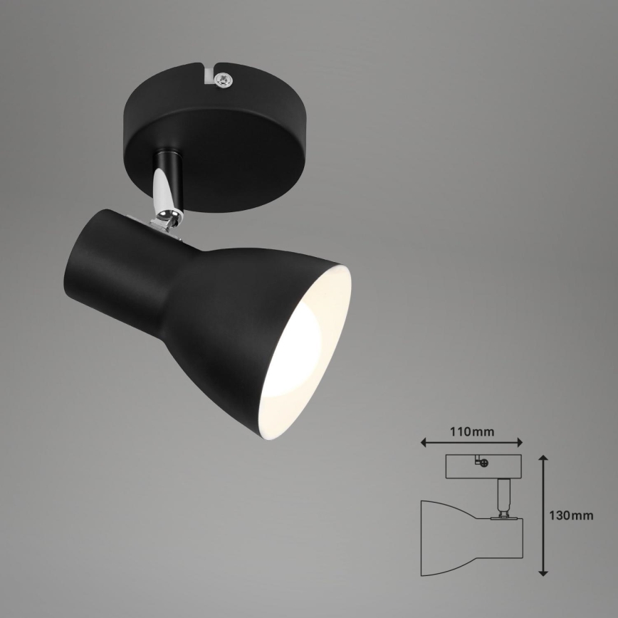 Briloner 10698889 - Seinäkohdevalo 1xE14/25W/230V musta