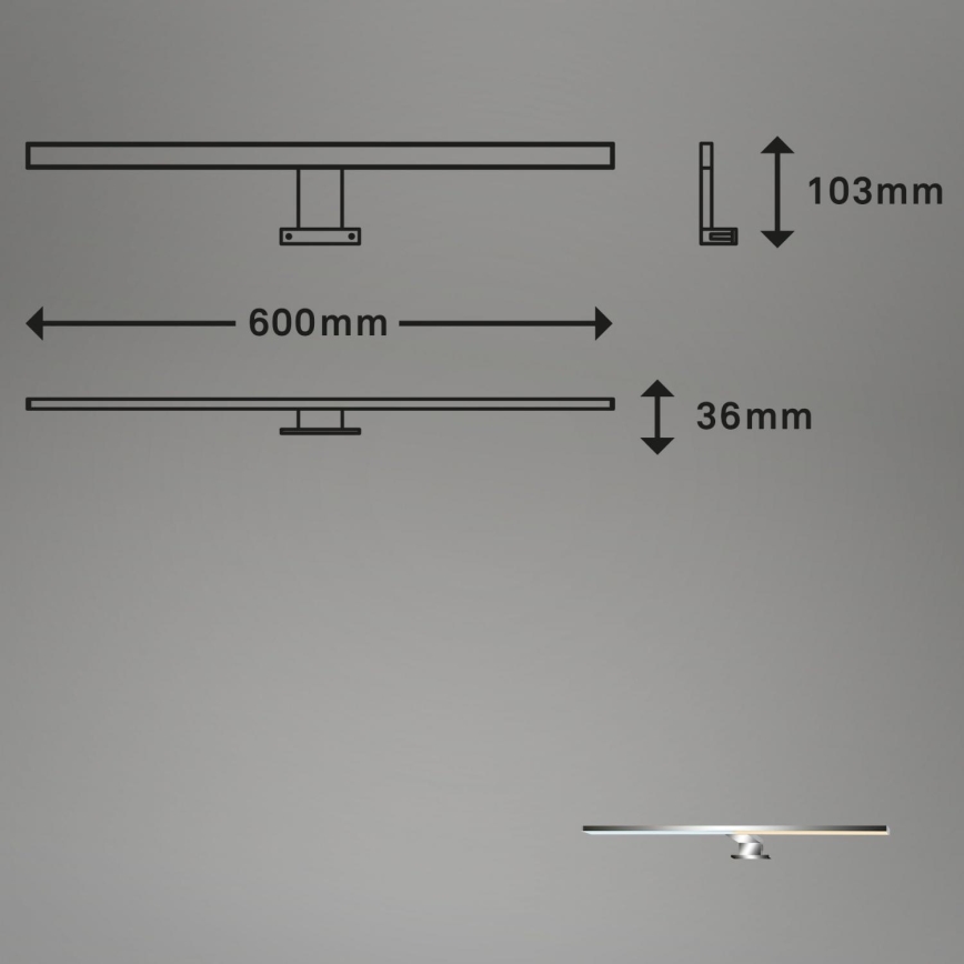 Briloner 2299-018 - LED Himmennettävä kylpyhuoneen peilivalaisin COOL&COSY LED/8W/230V 2700/4000K IP44