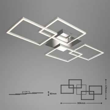 Briloner 3091-018 - Himmennettävä LED-kattovalaisin FRAME LED/30W/230V kromi