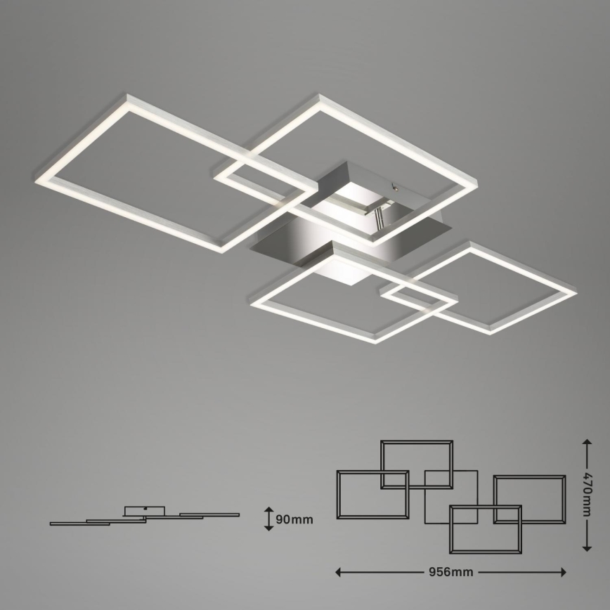 Briloner 3091-018 - Himmennettävä LED-kattovalaisin FRAME LED/30W/230V kromi