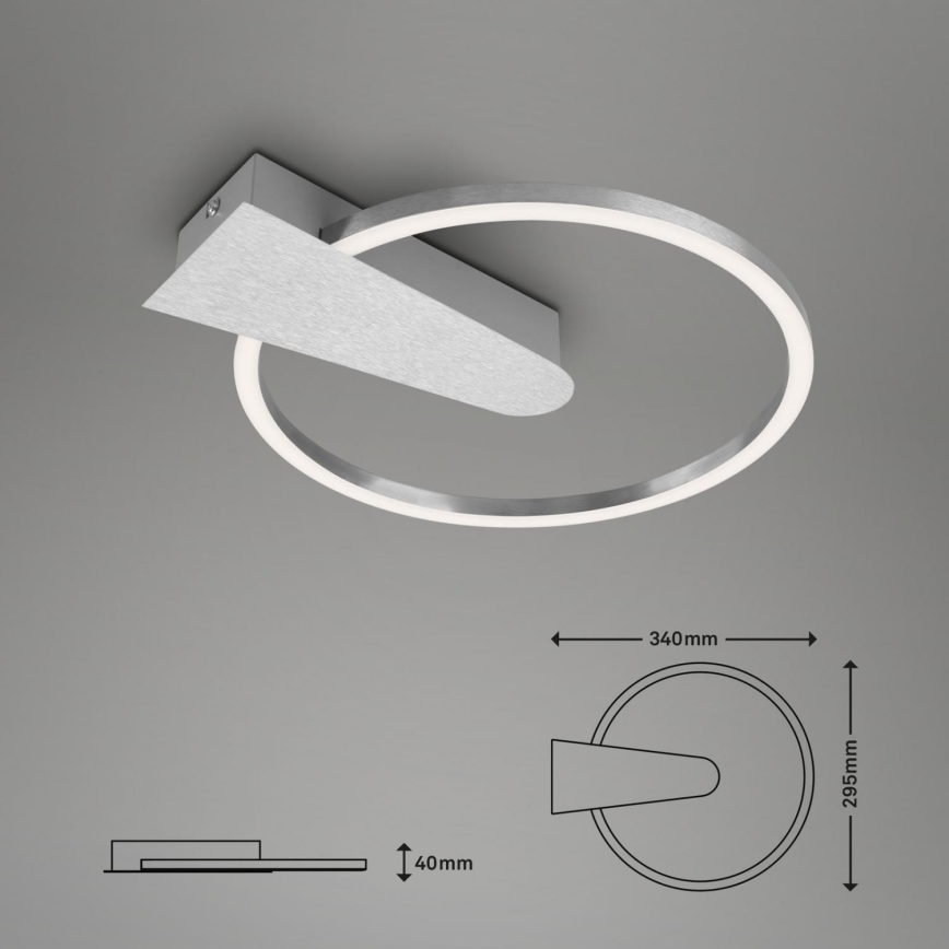 Briloner 3542-018 - Himmennettävä LED-kattovalaisin NICO LED/12W/230V kromi