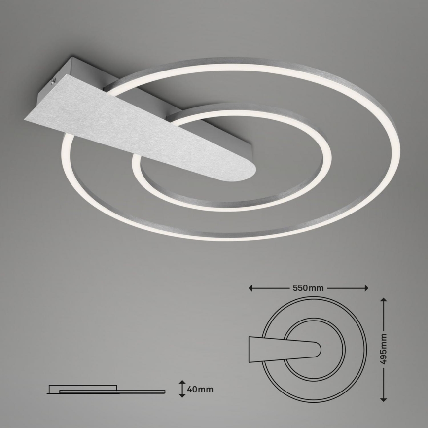 Briloner 3543-018 - Himmennettävä LED-kattovalaisin NICO LED/25W/230V kromi