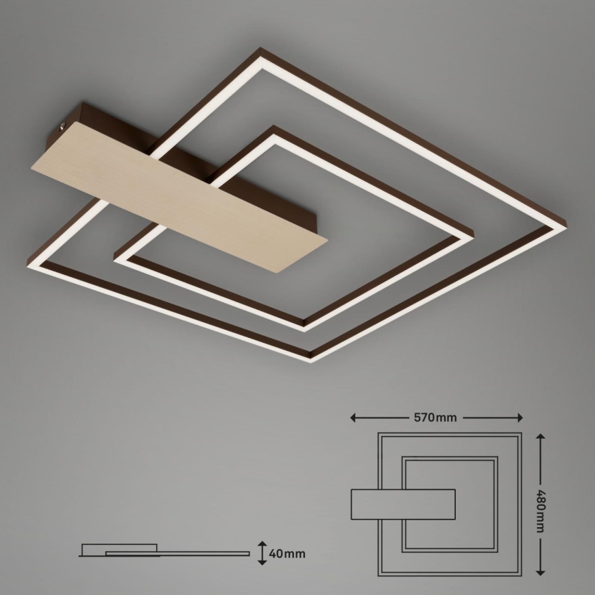 Briloner 3545-017 - Himmennettävä LED-kattovalaisin NICO LED/25W/230V kulta