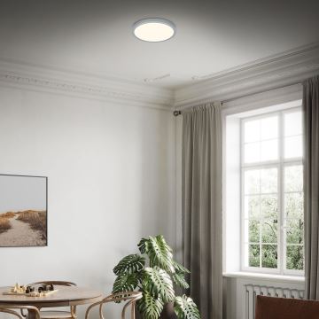 Briloner 3704-014-Himmennettävä LED-kattovalaisin RUNA LED/22W/230V 2700-6500K hopea + kauko-ohjaus