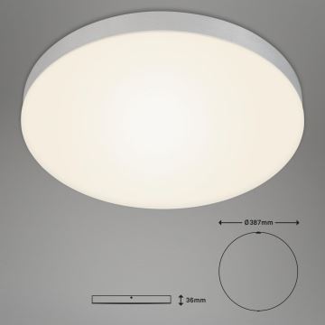 Briloner 7068-014 - LED-kattovalaisin FLAME LED/24,5W/230V 3000K halkaisija 38 cm hopea