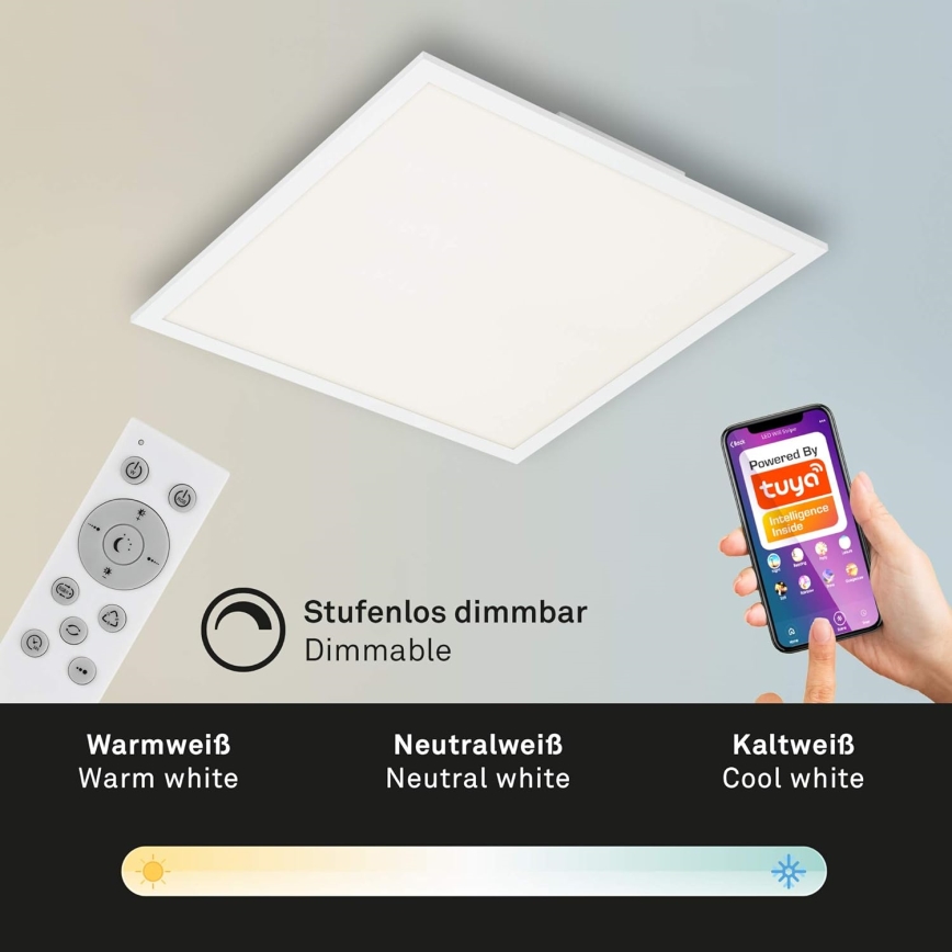 Briloner 7087-016 - LED RGBW Himmennysvalo SMART LED/24W/230V 3000-6500K Wi-Fi Tuya + kauko-ohjaus